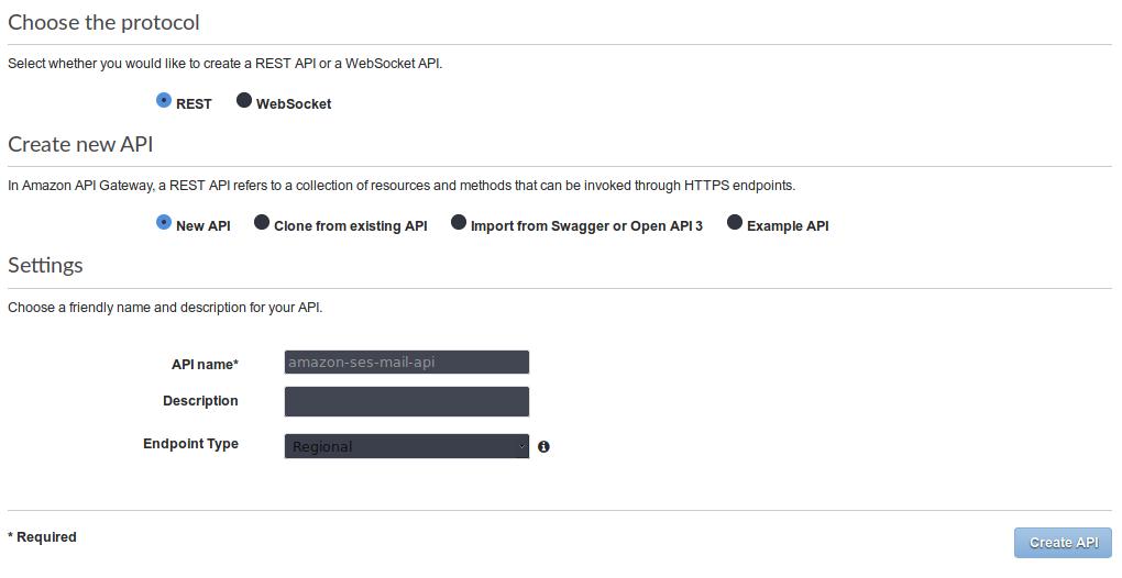 aws serverless HTML contact form